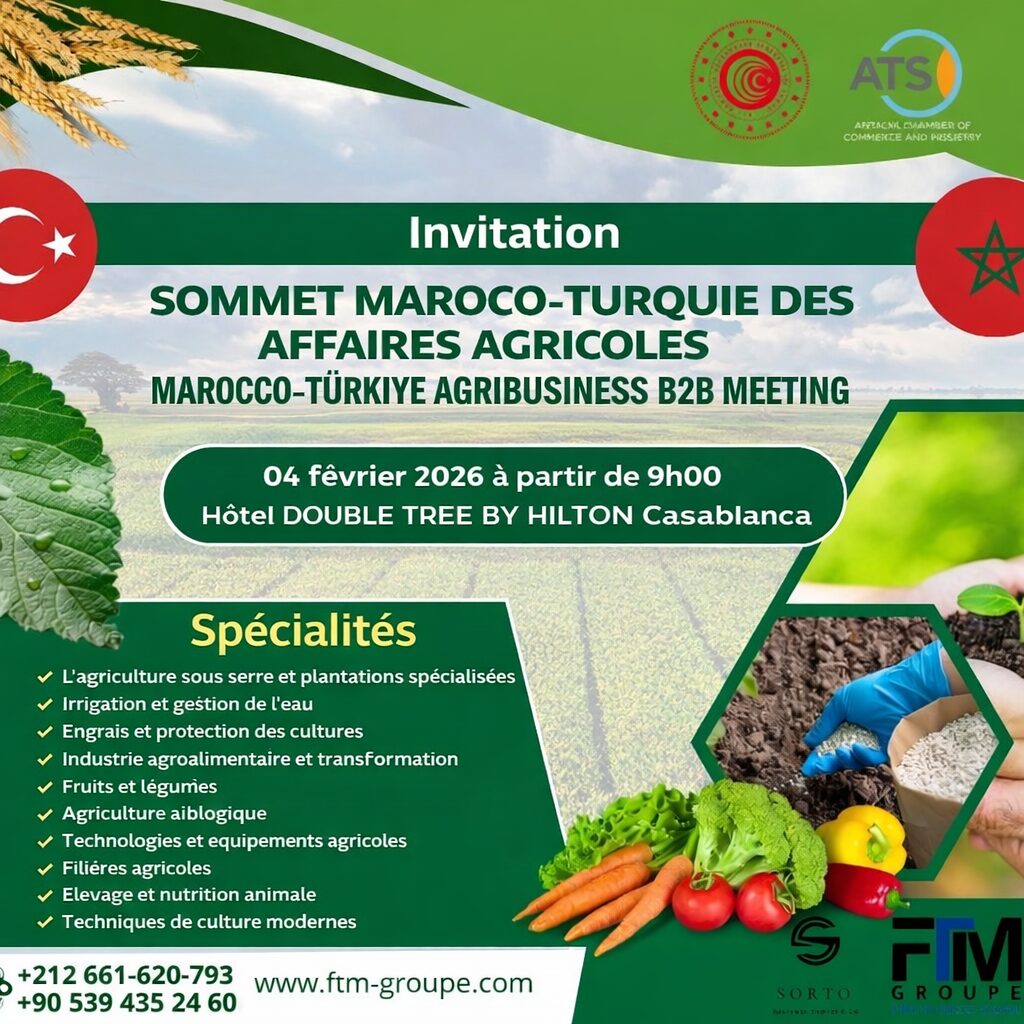 MAROC–TURQUIE : AGRIBUSINESS B2B MEETING